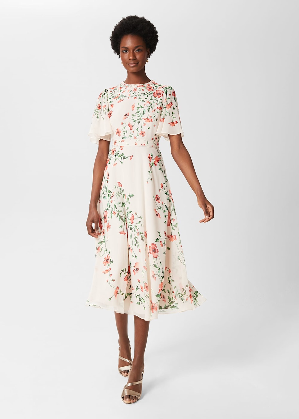 Silk floral gown store