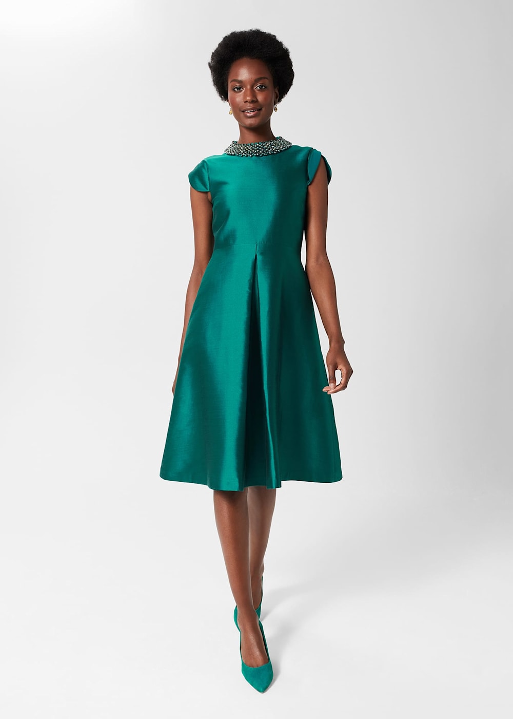 Christie Silk Blend Dress Hobbs US