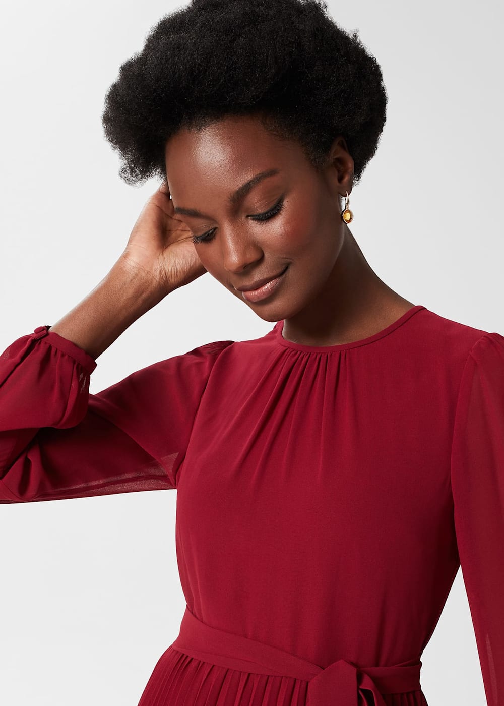 Paulina Pleated Dress Hobbs US