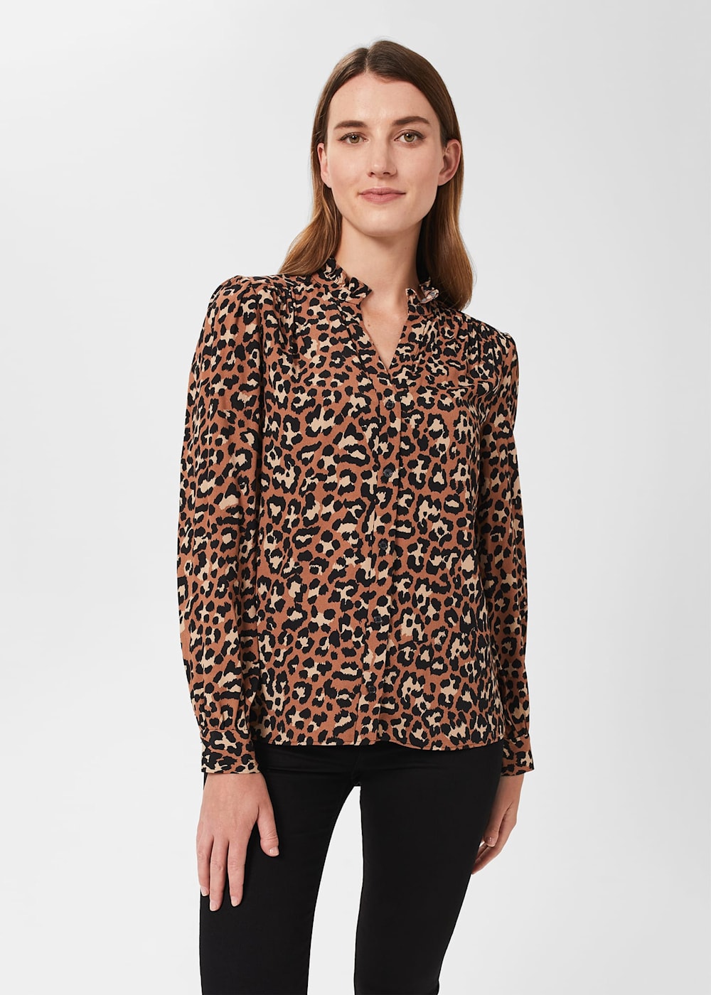 Rosamund Leopard Print Blouse | Hobbs US |