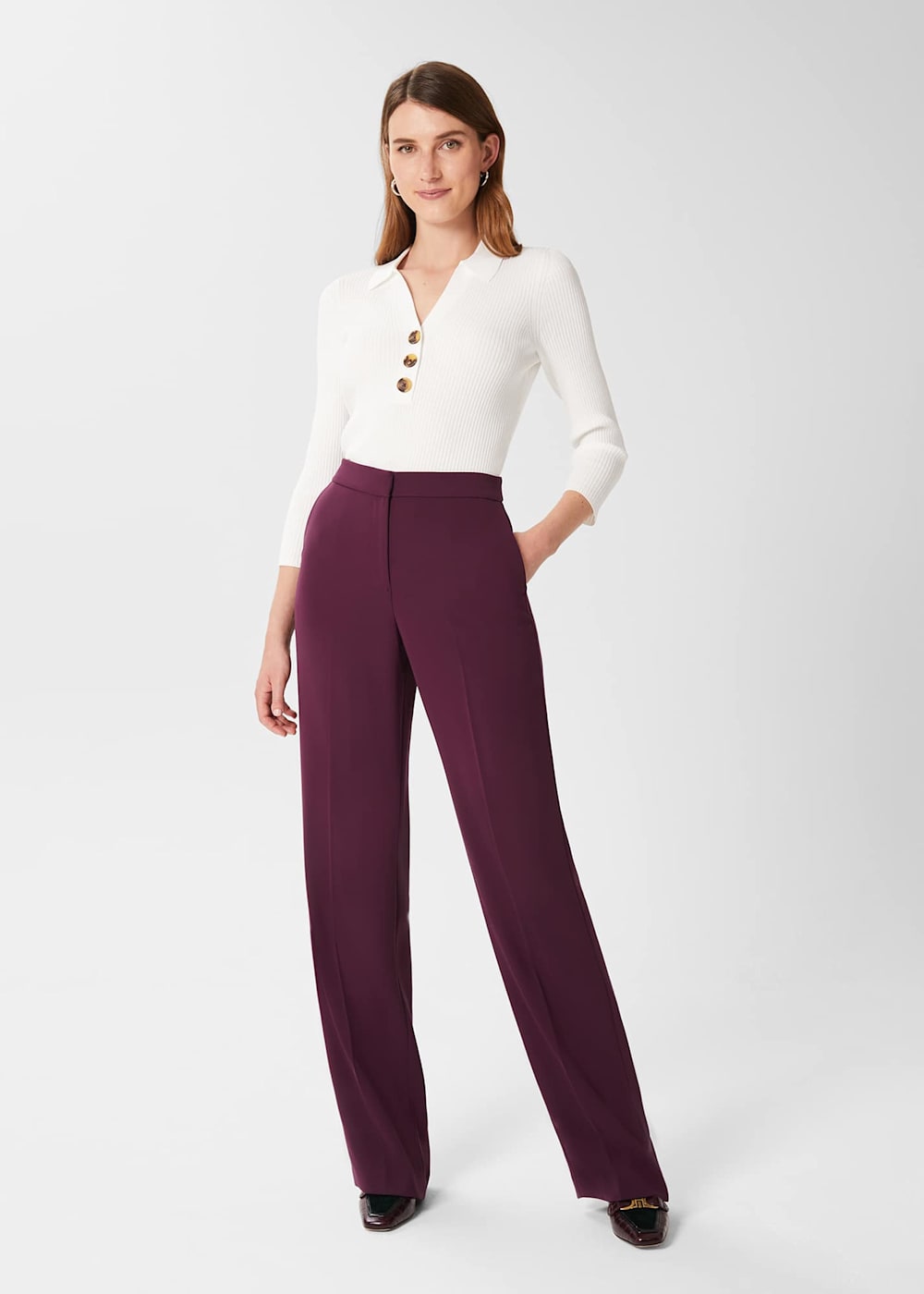 Adelia Straight Trousers Hobbs UK