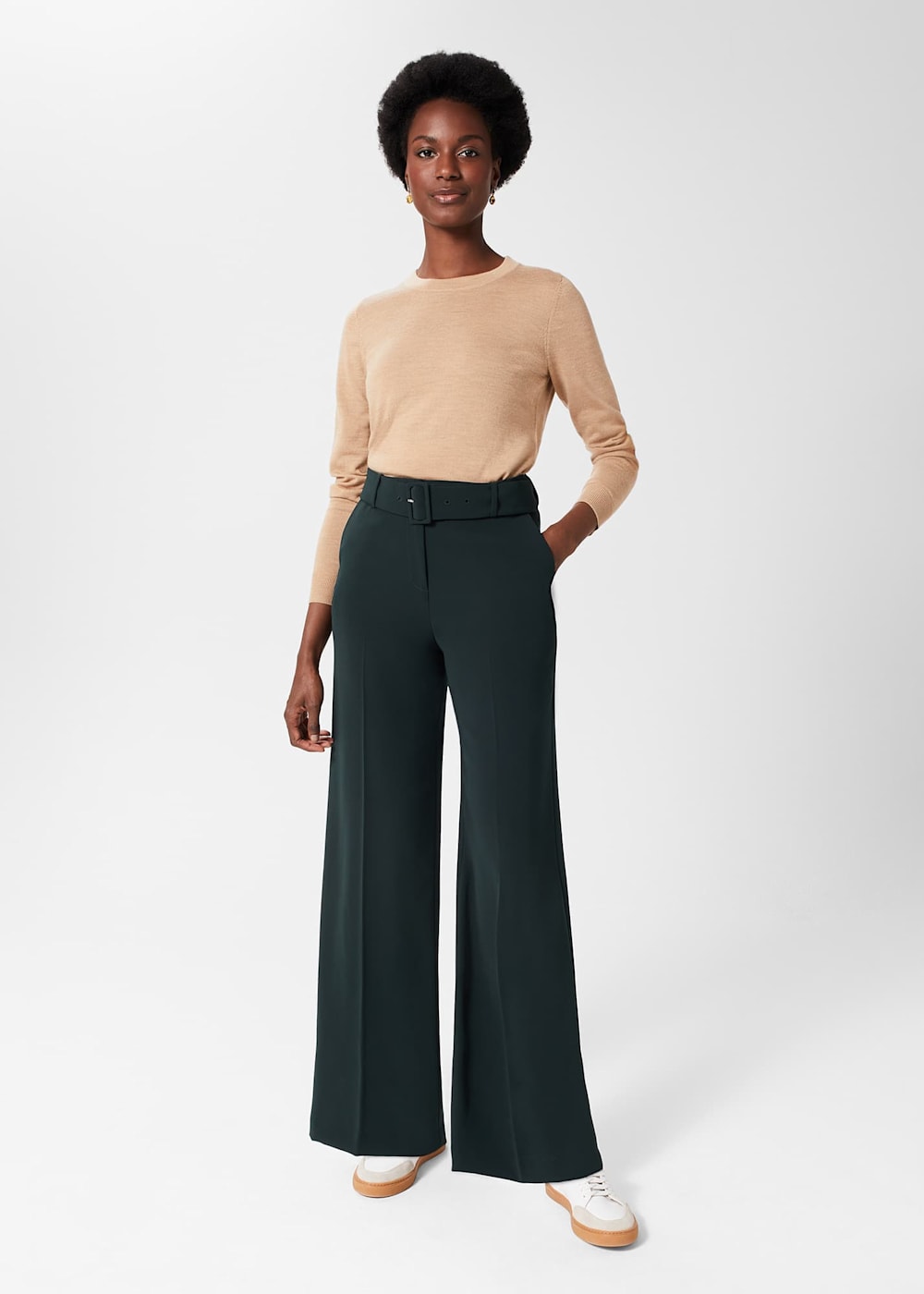 Drew Wide Trousers Hobbs UK
