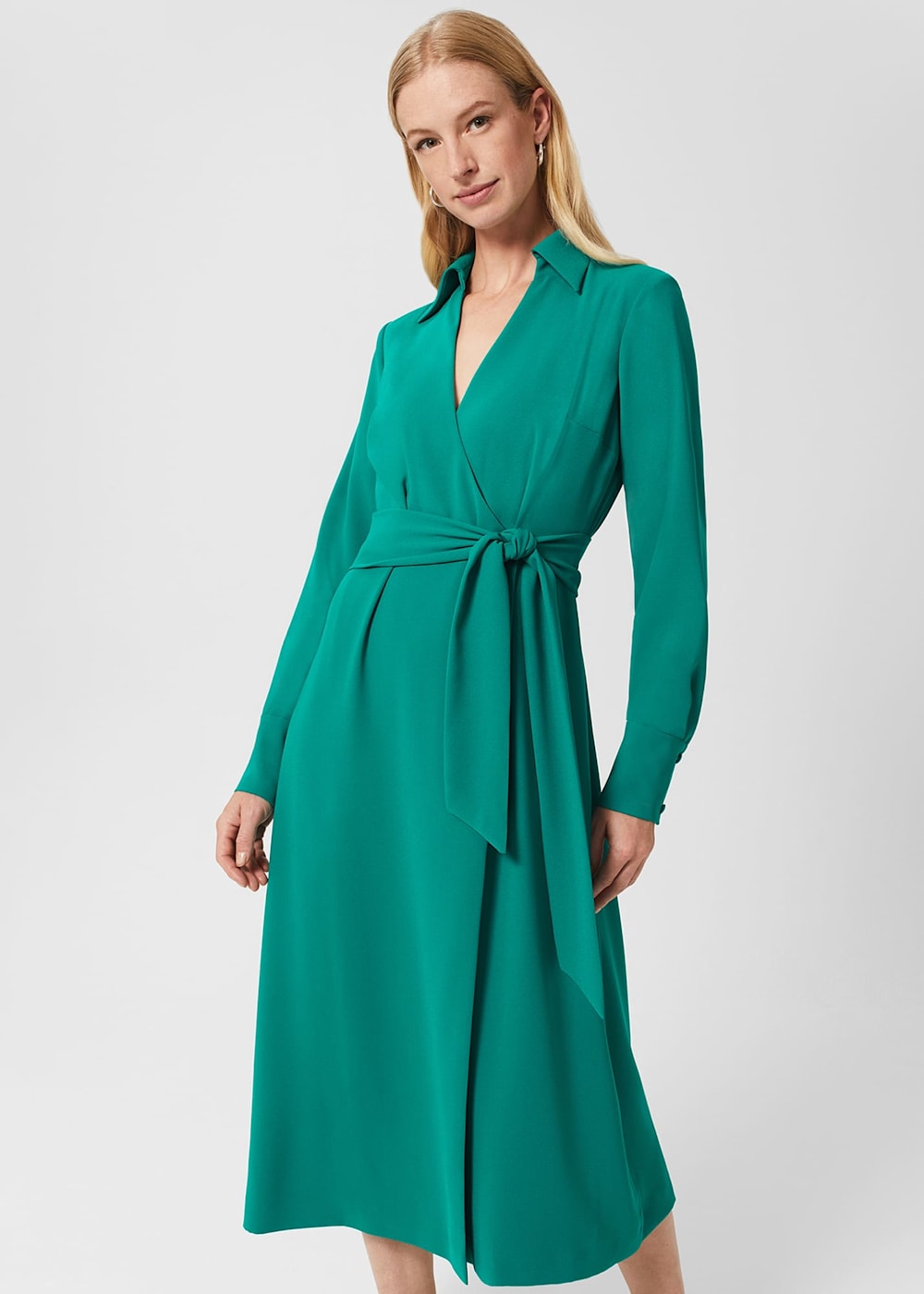 Wrap flare dress online
