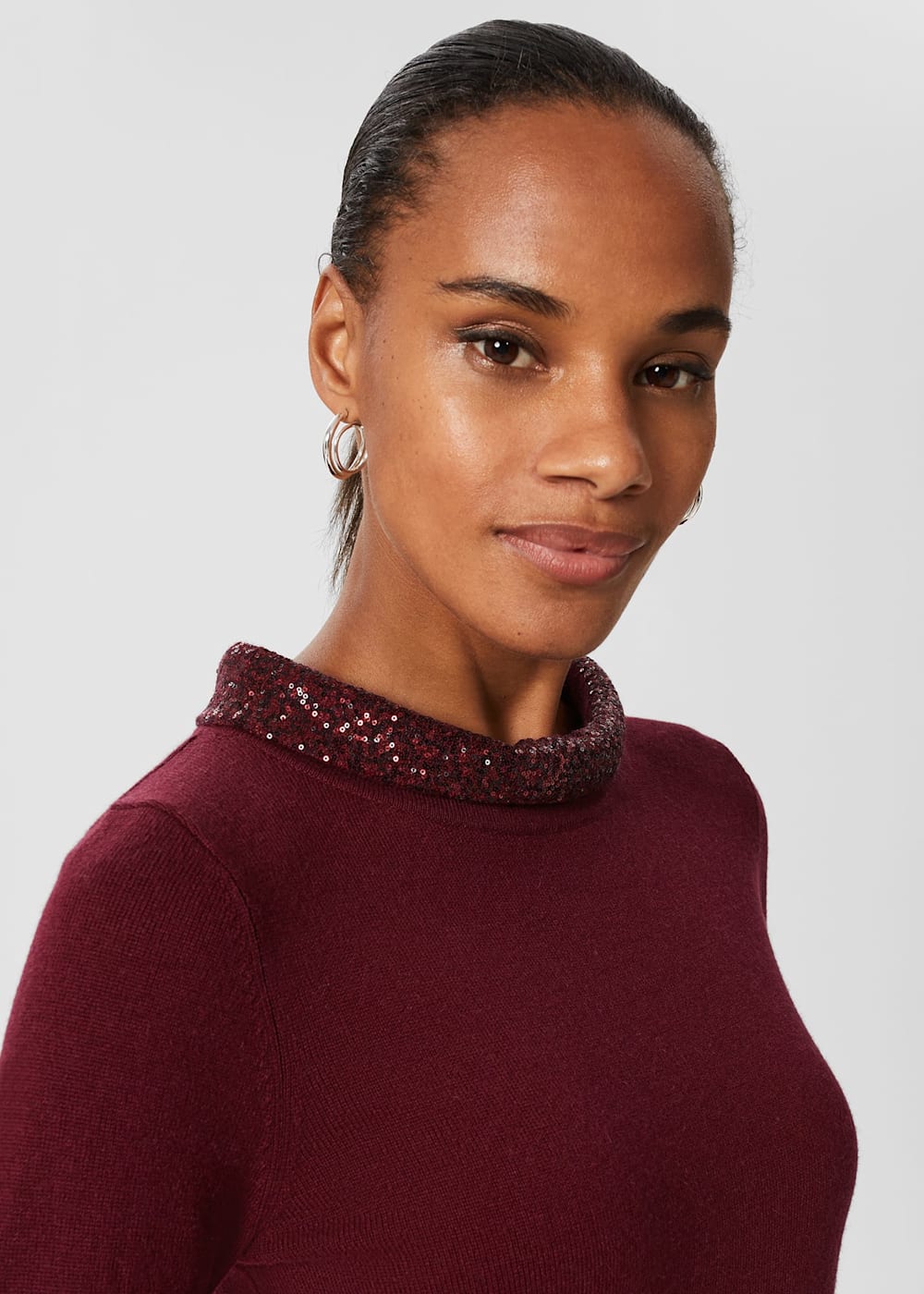 Burgundy cashmere jumper online