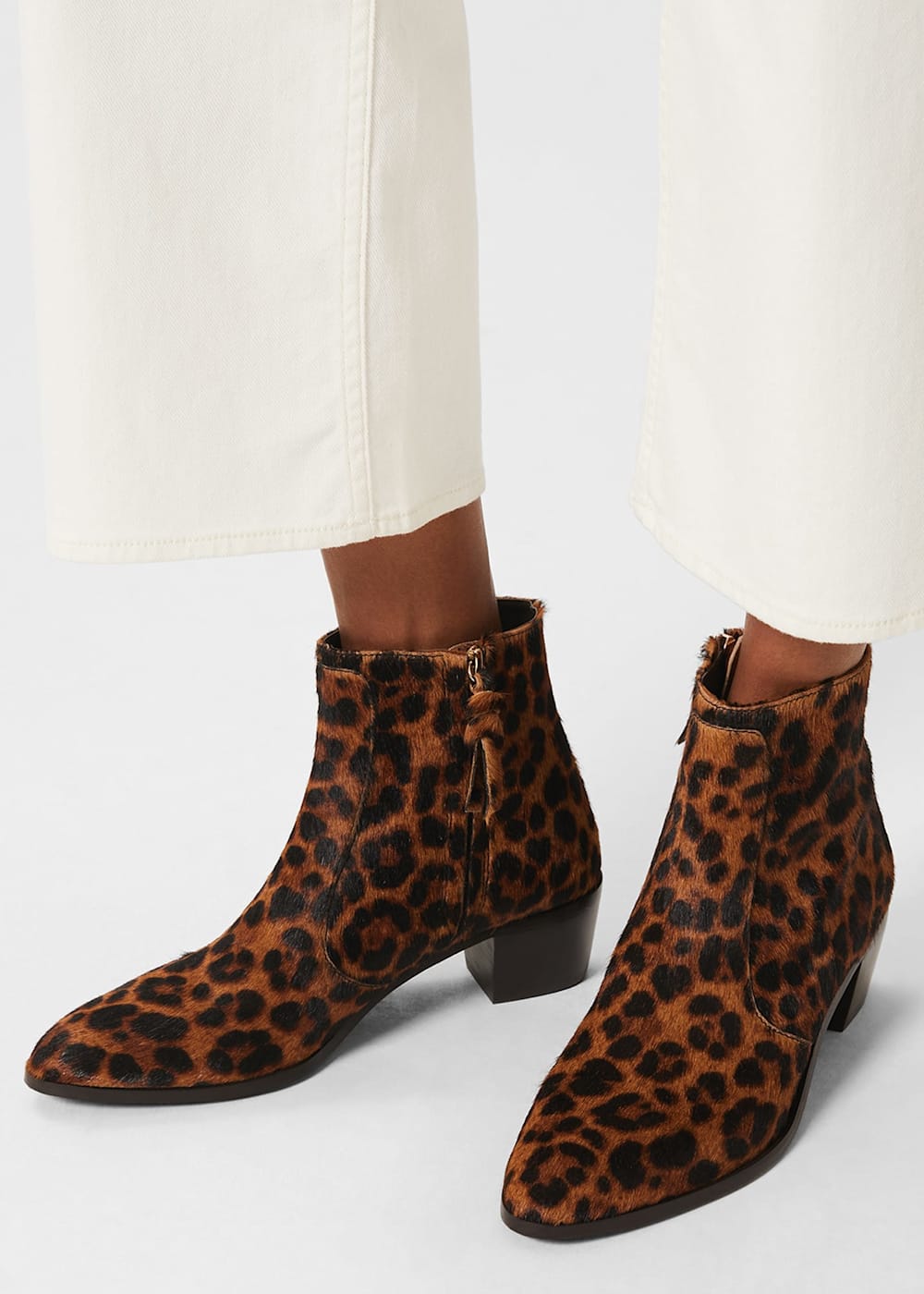 Tan and leopard print chelsea boots cheap