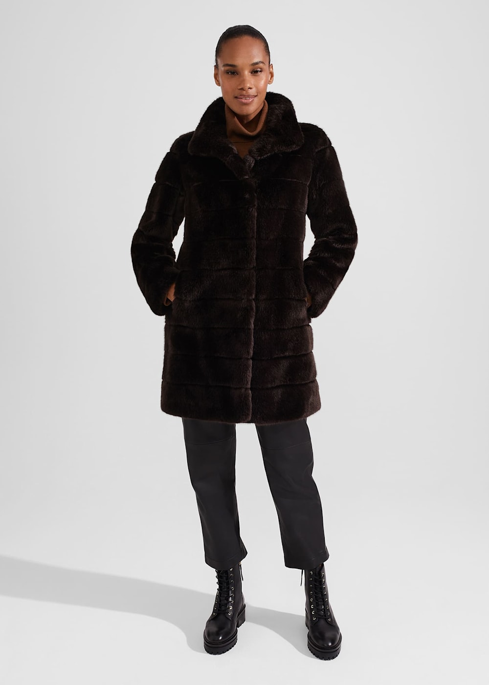 Ros Faux Fur Coat Hobbs UK