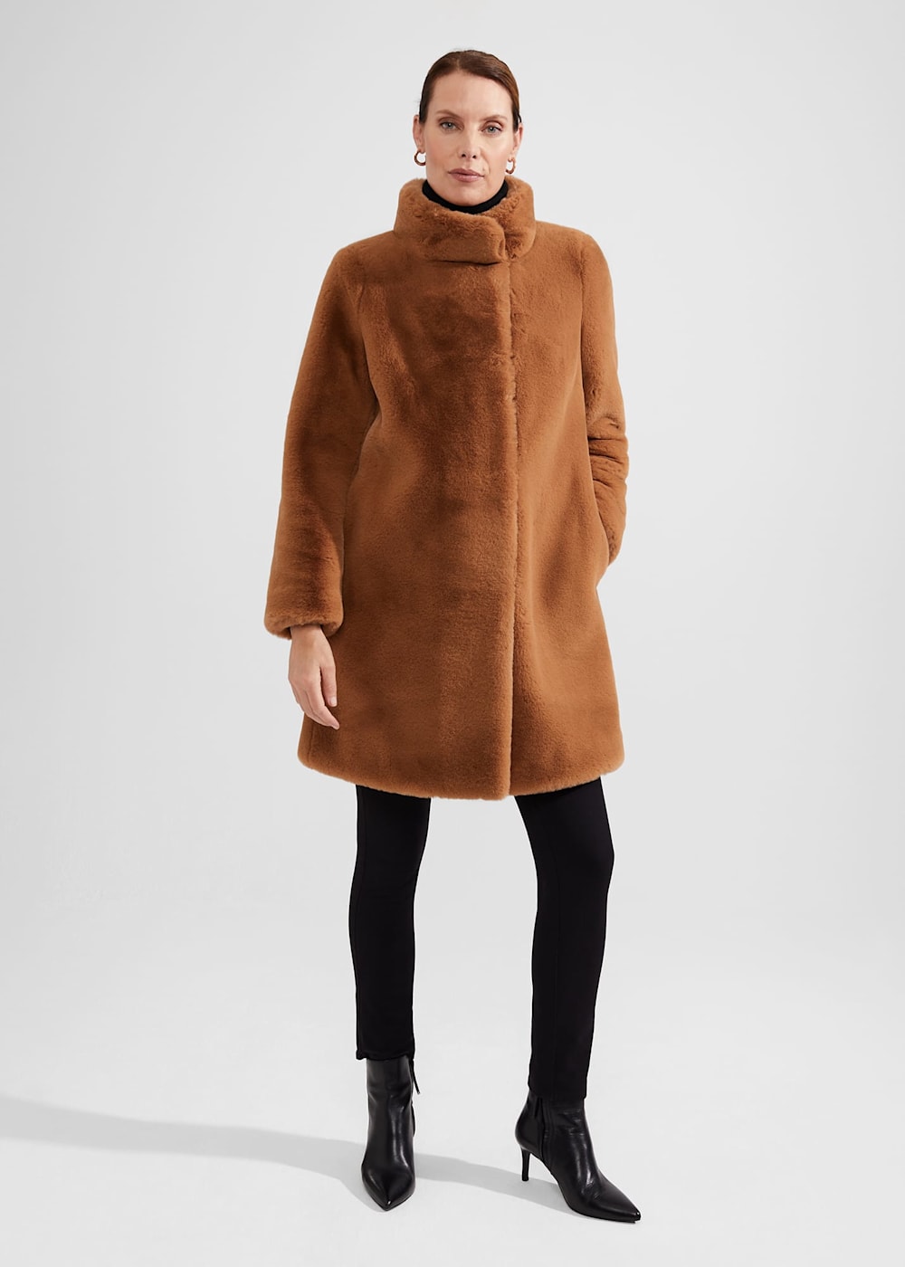 Camel fur coat hotsell