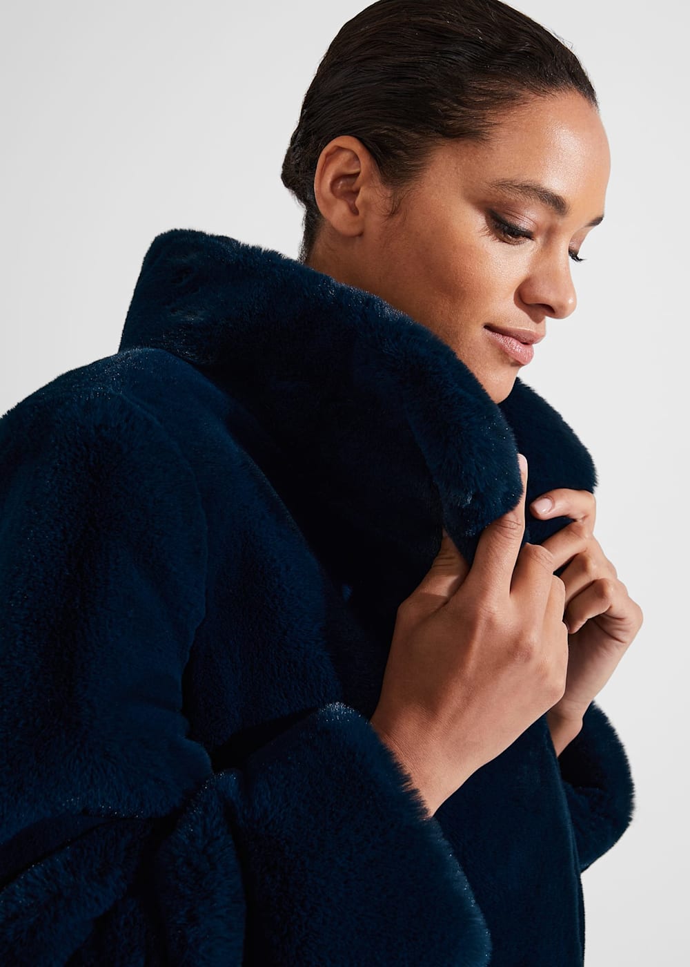 Petite Maddox Faux Fur Coat Hobbs UK