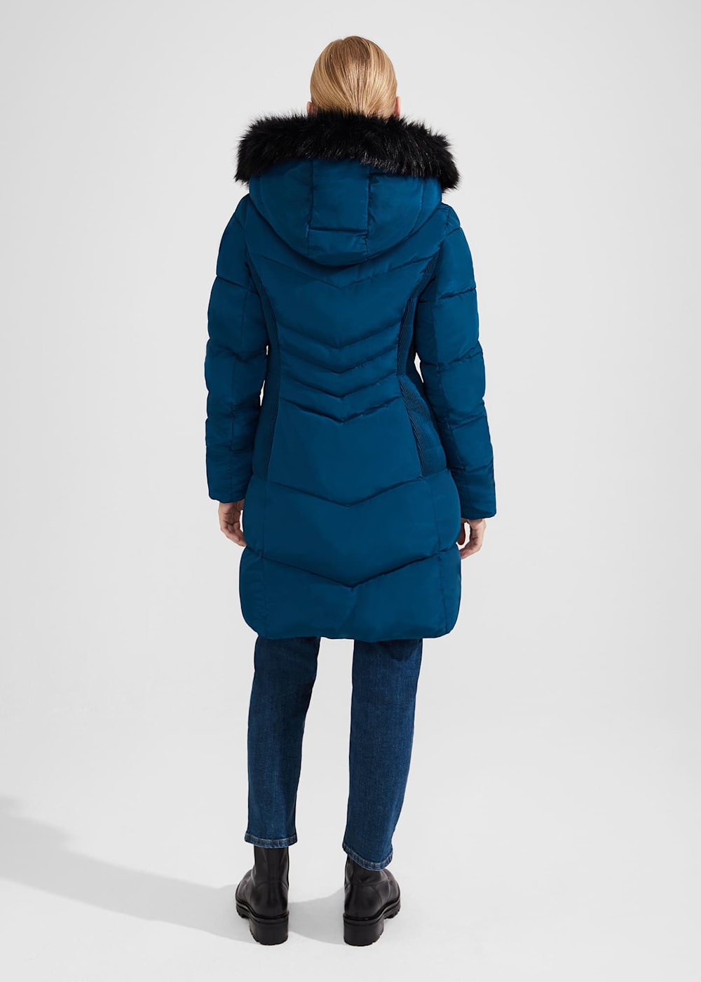 Hobbs blue fur coat deals