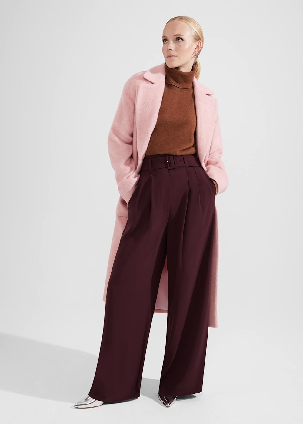 Hobbs carron coat pink online