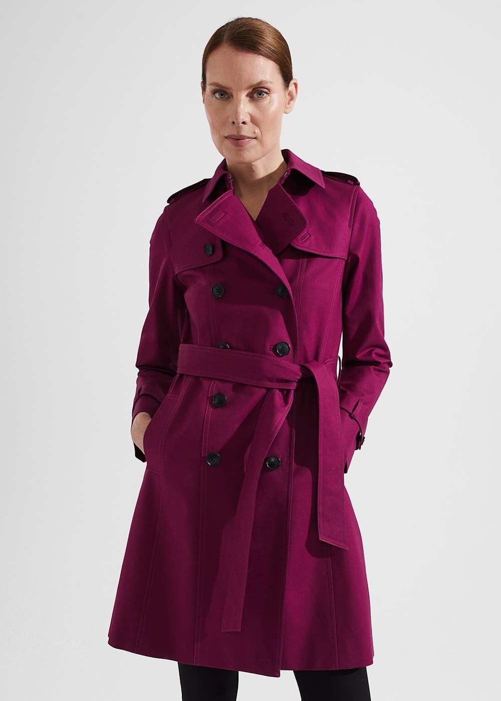 Saskia Shower Resistant Trench Coat Hobbs US