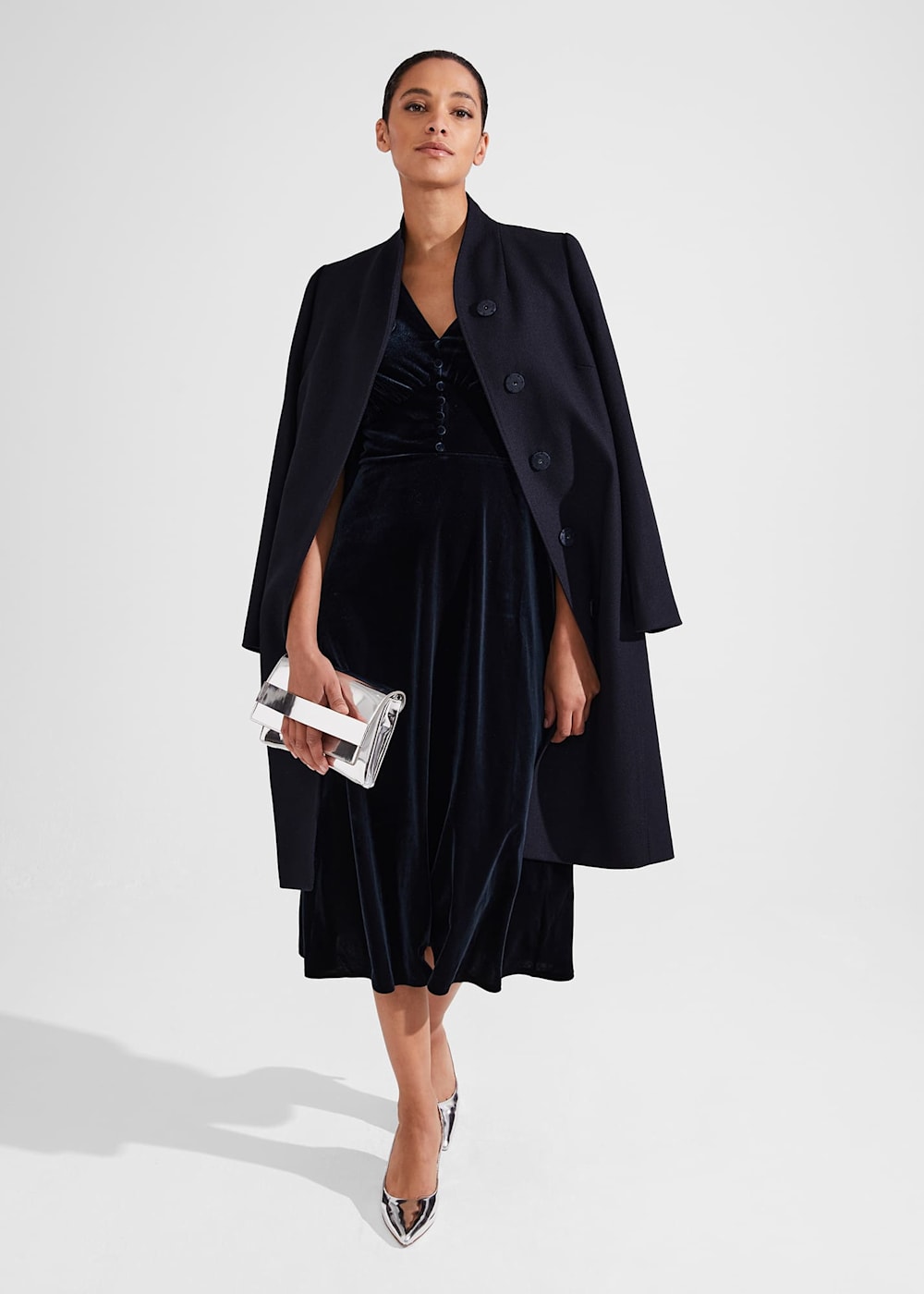 Hobbs eliora velvet dress deals