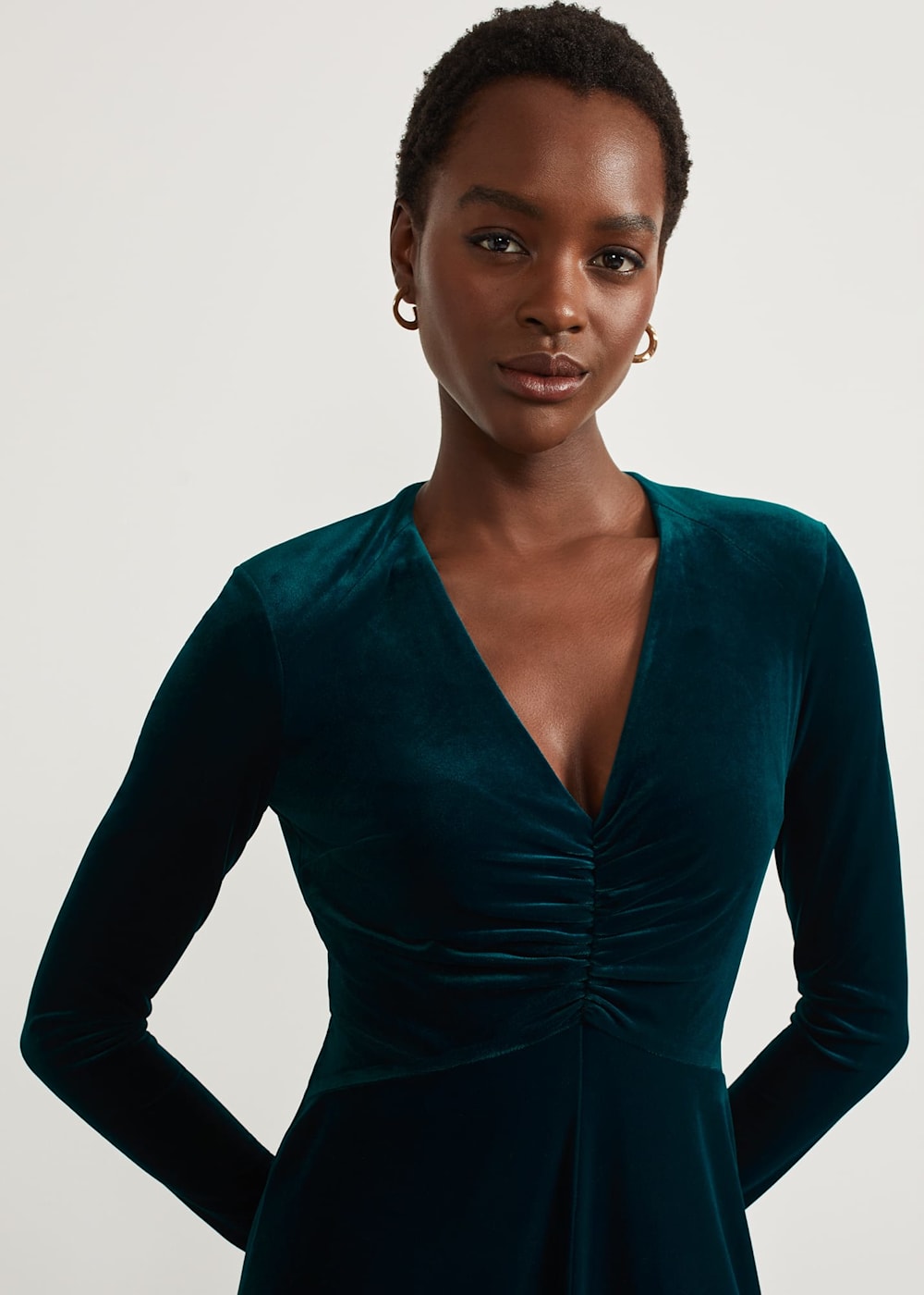 Clifton Velvet Dress Hobbs US