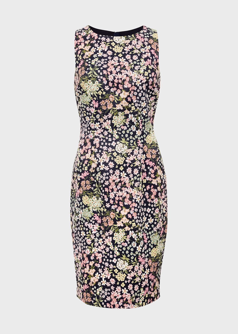 Navy floral shift dress clearance