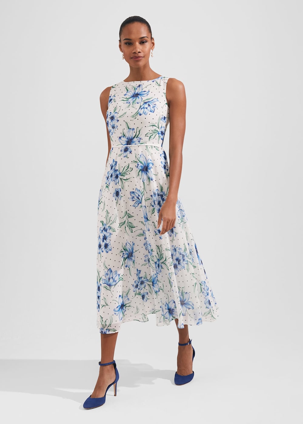 Petite floral midi dresses 2025