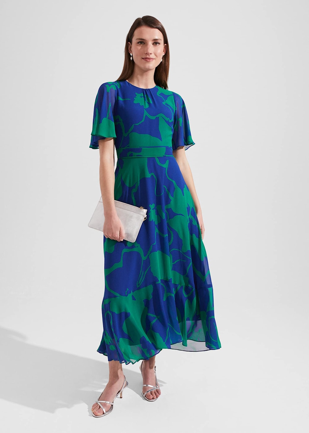 Hobbs green velvet dress hot sale