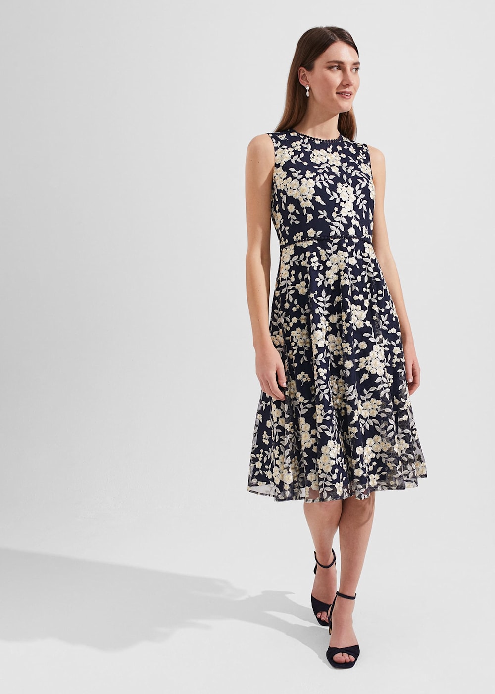 Scarlett Embroidered Dress Hobbs UK