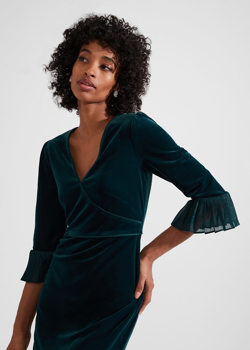 Green velvet dress express shop