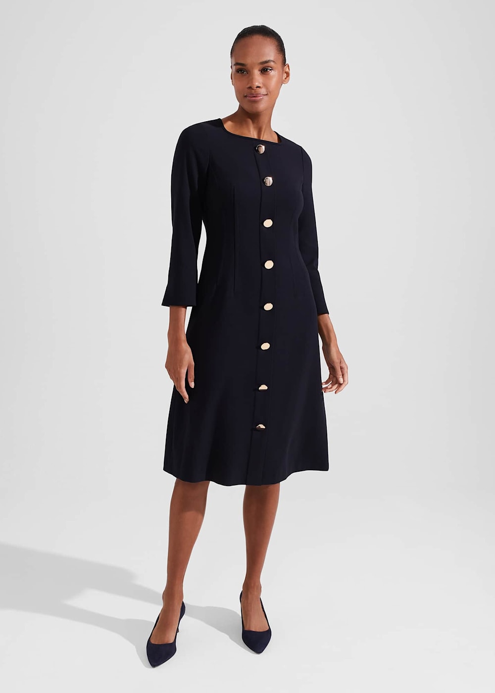 Hobbs navy dress best sale