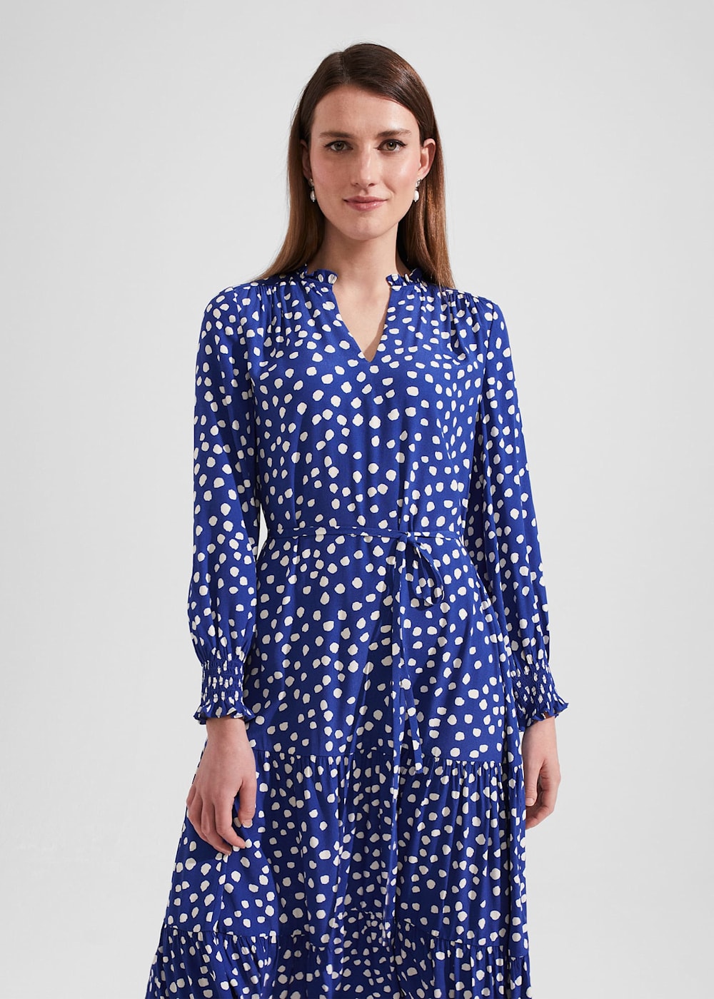 Petite Adela Spot A Line Dress Hobbs US
