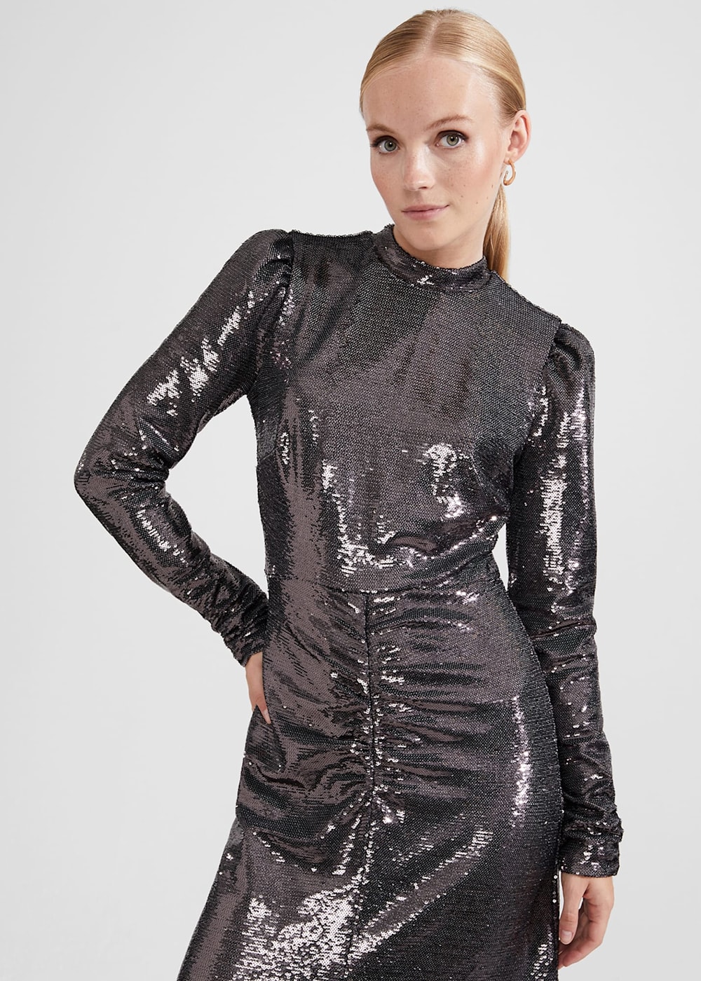 Charcoal sequin dress deals