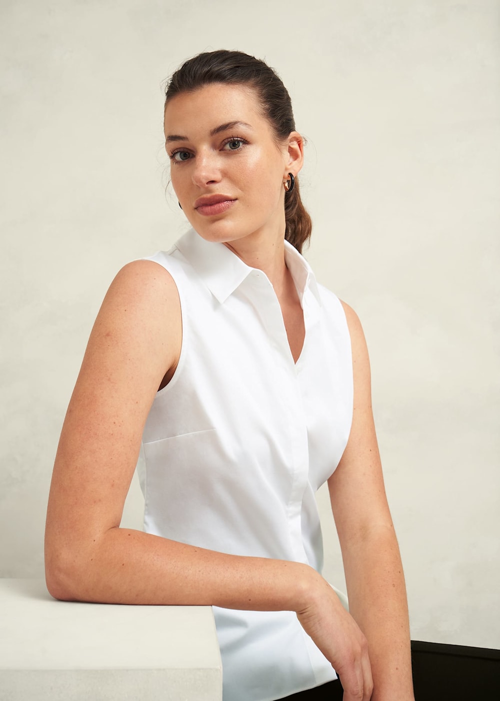 Vic Sleeveless Shirt | Hobbs US | Vic Sleeveless Shirt | Hobbs US |