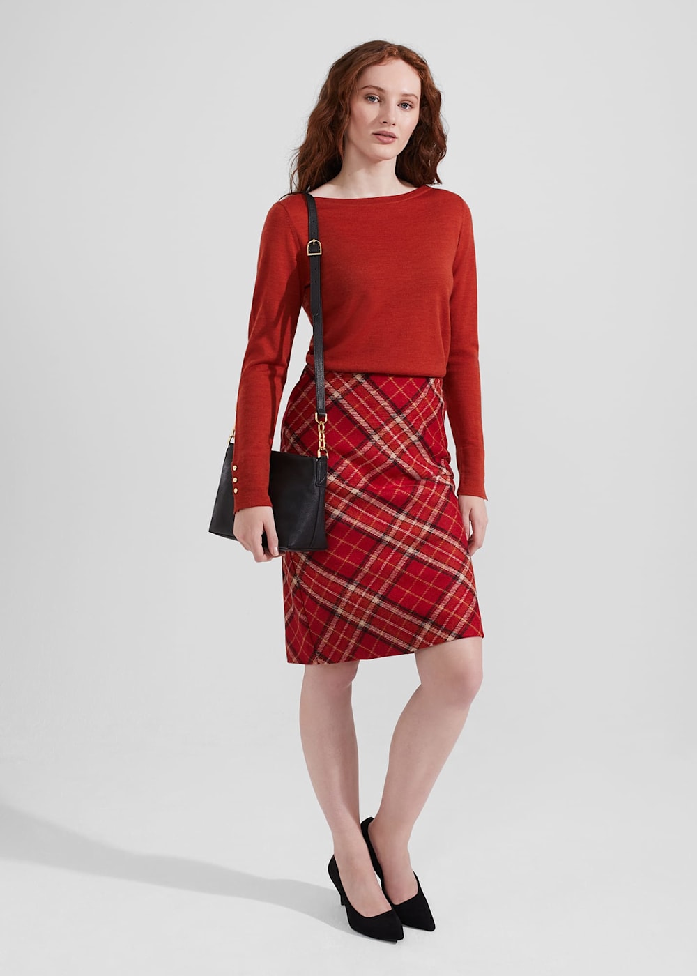 Hobbs hannah cord skirt red deals
