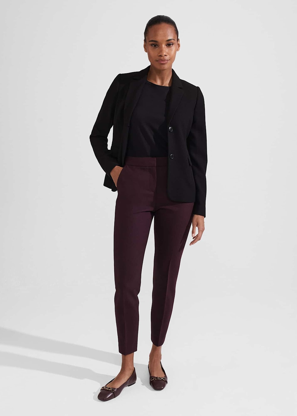 Maroon pants grey blazer discount