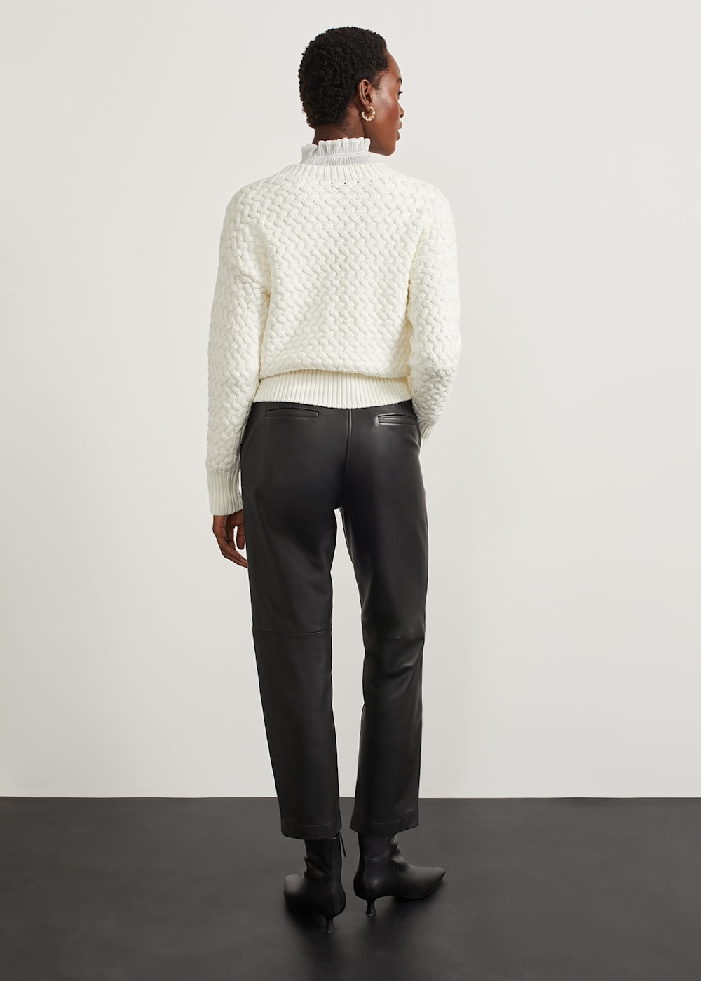 Maylee - Studded Okobor™ Alt-Leather Pants - Black