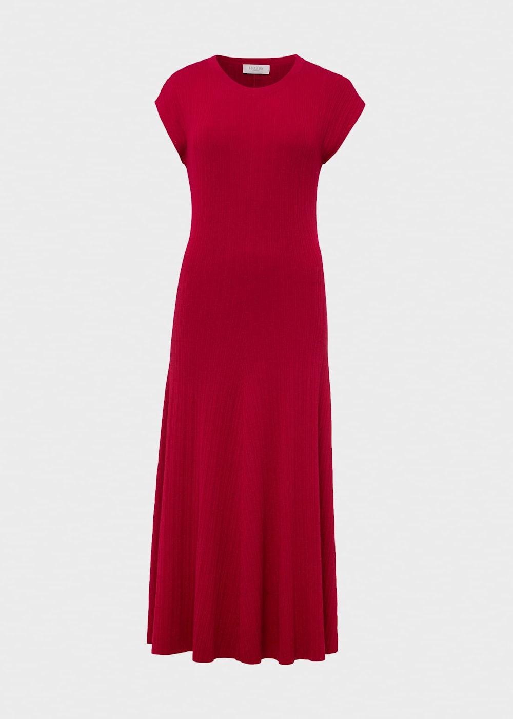 Rene Knit Dress Knee Length Long Sleeve Wool Lace Rib 36 S