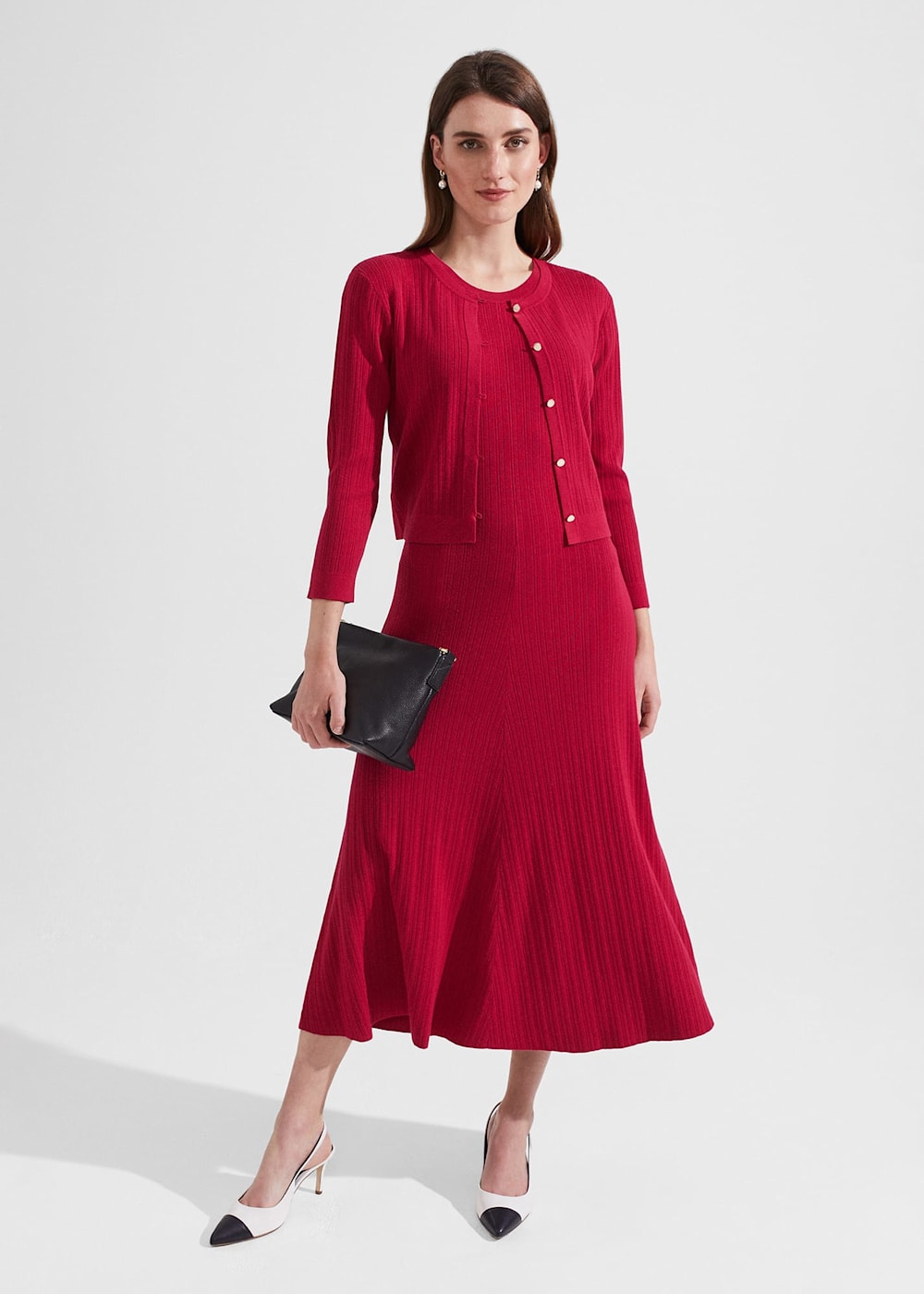 Reena Ribbed Knitted Cardigan | Hobbs US |