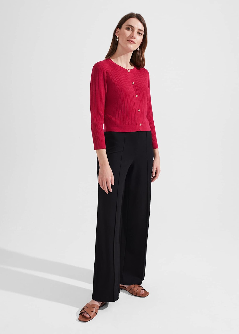 Reena Ribbed Knitted Cardigan | Hobbs US |
