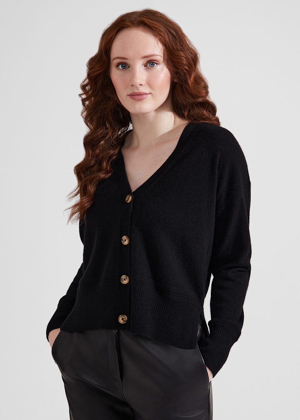 Black cashmere cardigan uk cheap