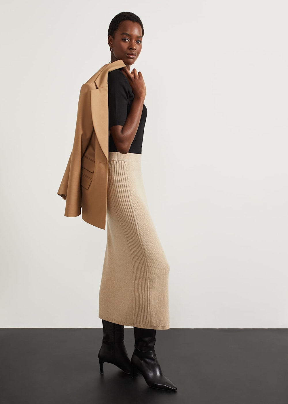 Lovell Co Ord Wool Cotton Skirt Hobbs UK