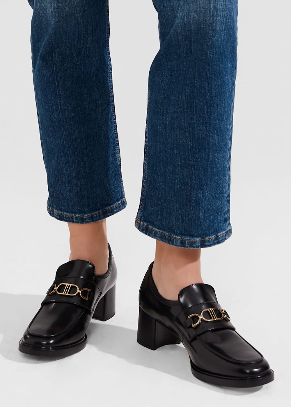 Hobbs black loafers top