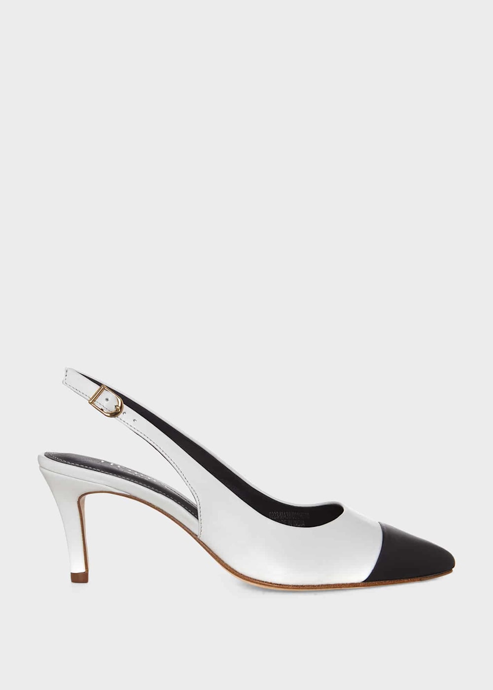 Black and white slingback shoes hot sale