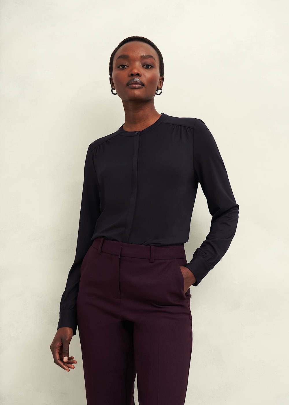 2WAY FRONT TWIST SET KNIT TOPS/2WAYフロントツイストセット