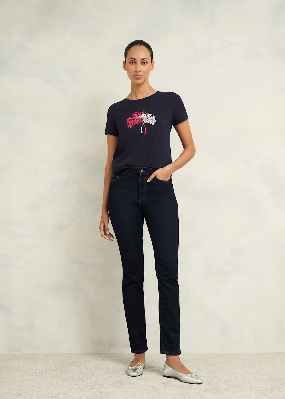 Pixie Cotton Embroidered T-Shirt | Hobbs US |
