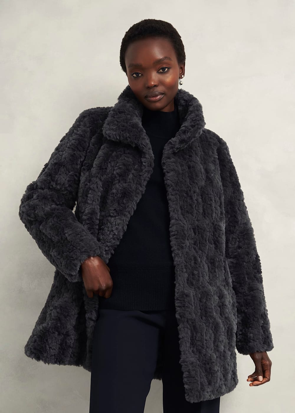 Briony Faux Fur Coat Hobbs US