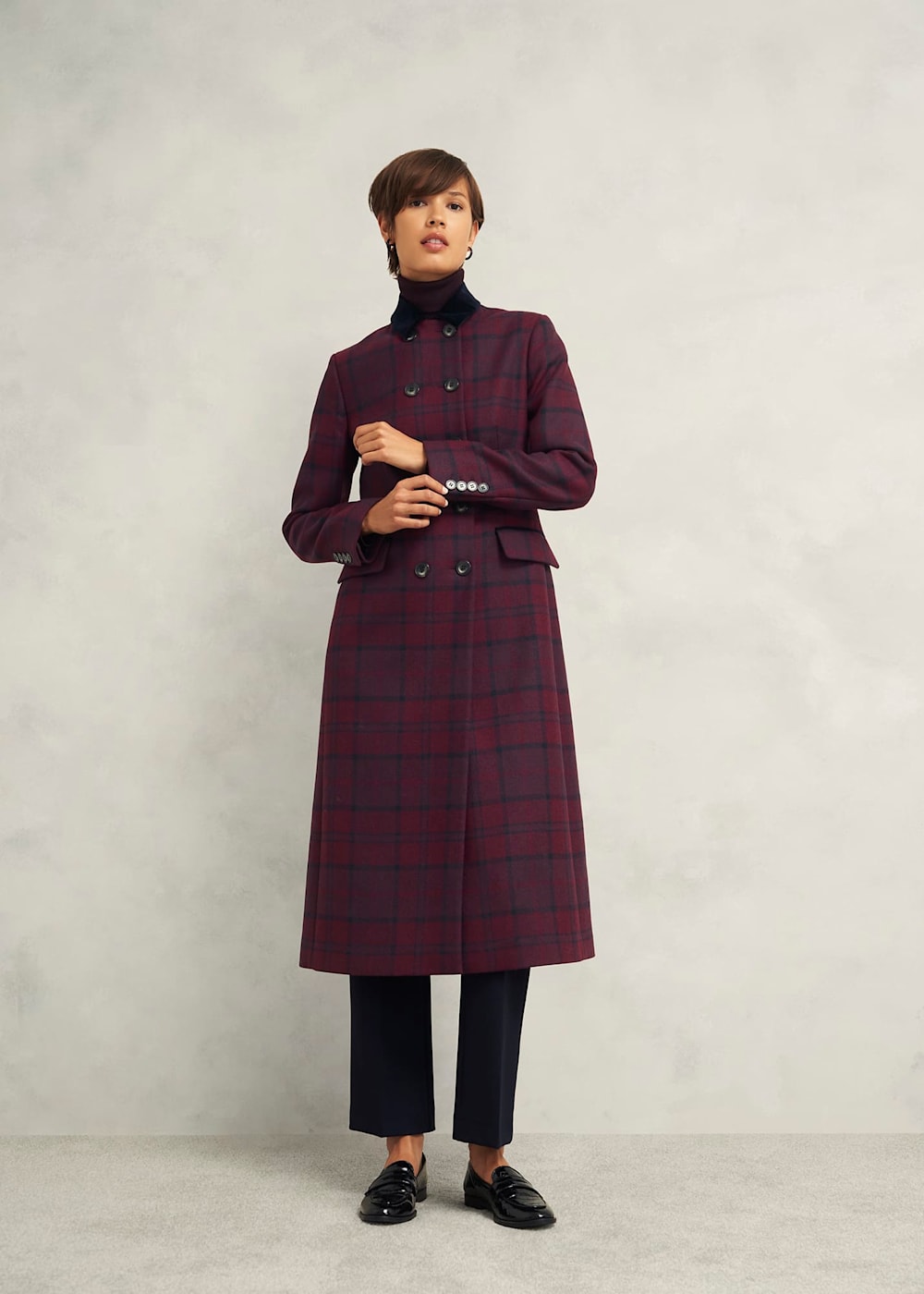 Pink wool blend coat new arrivals