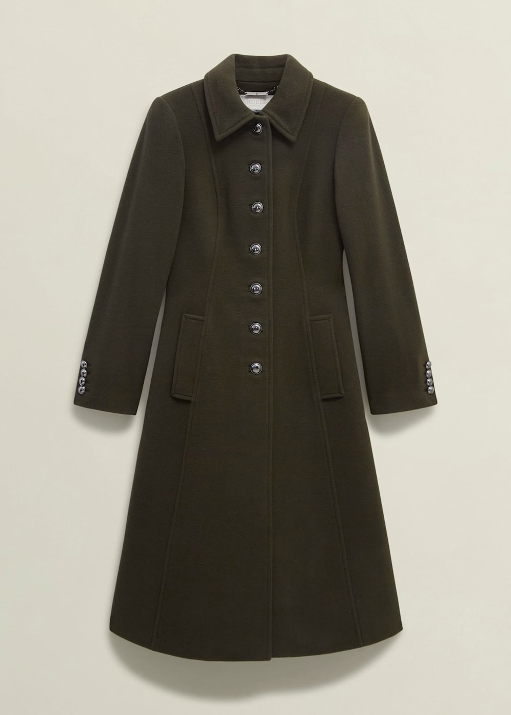 Olive green wool coat deals
