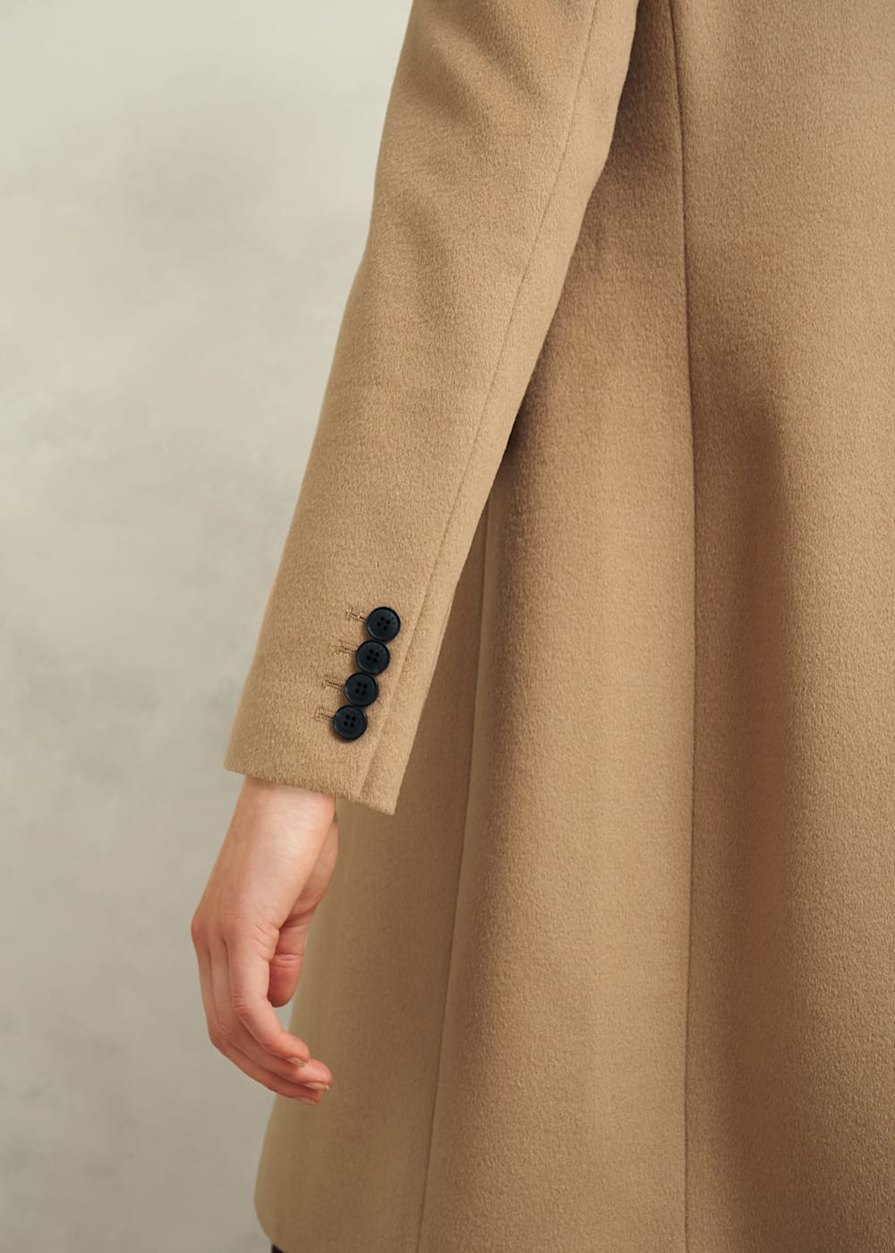 Women s Camel Wool Knee Length Coat Hobbs UK