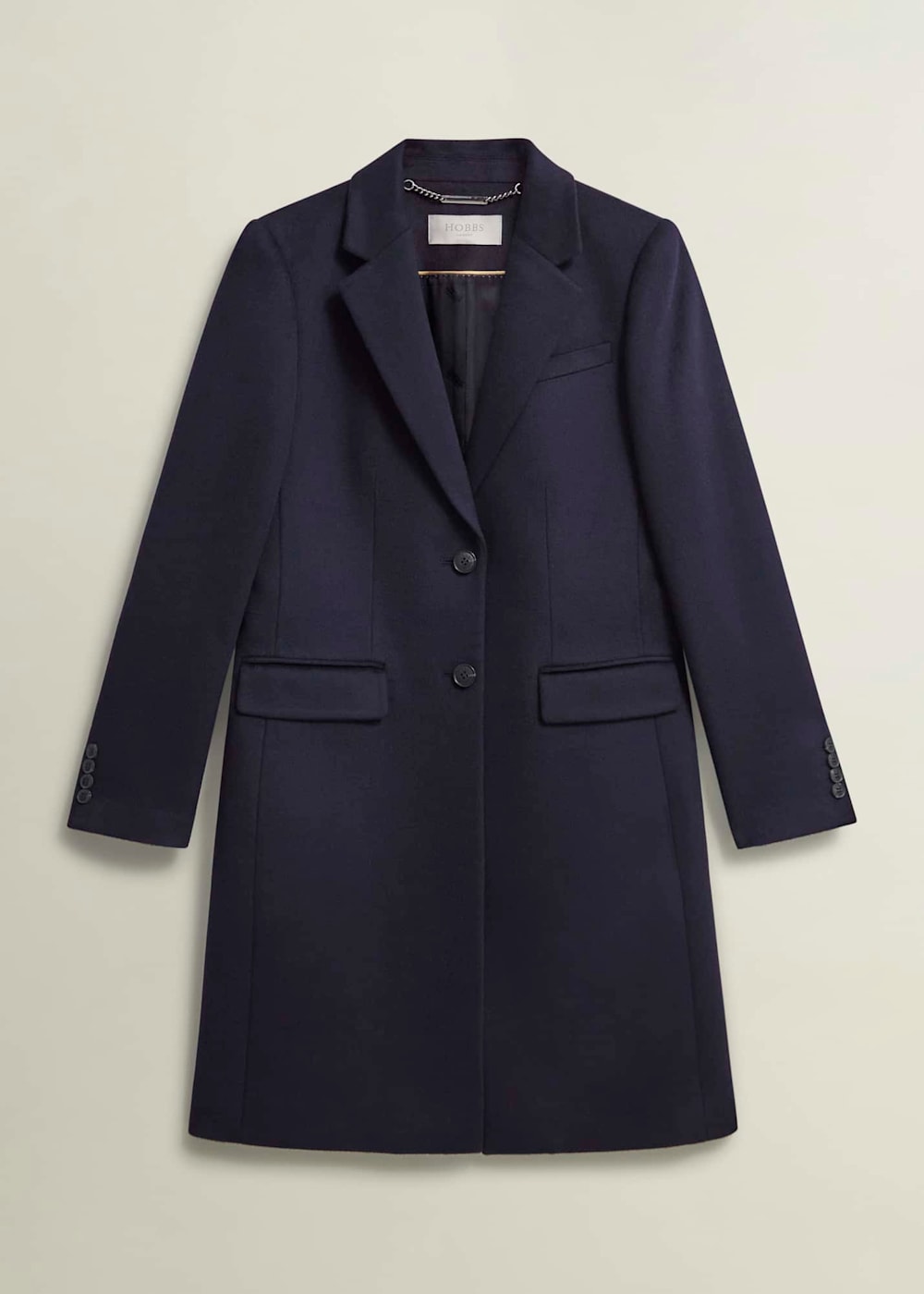 Navy knee length coat 2025