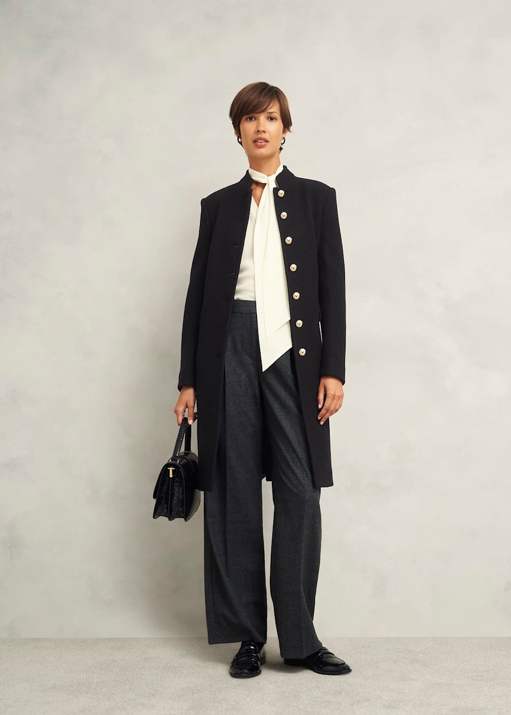 Wilma wool coat with quilt detailing cheap