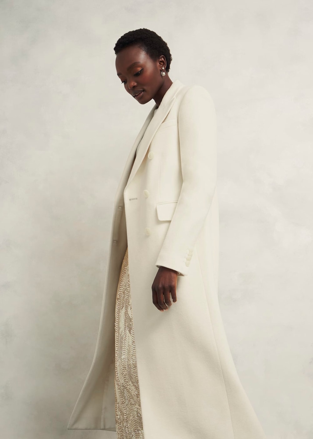 Long ivory coat clearance