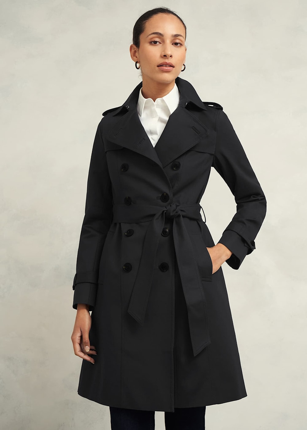 Saskia Shower Resistant Trench Coat Hobbs US