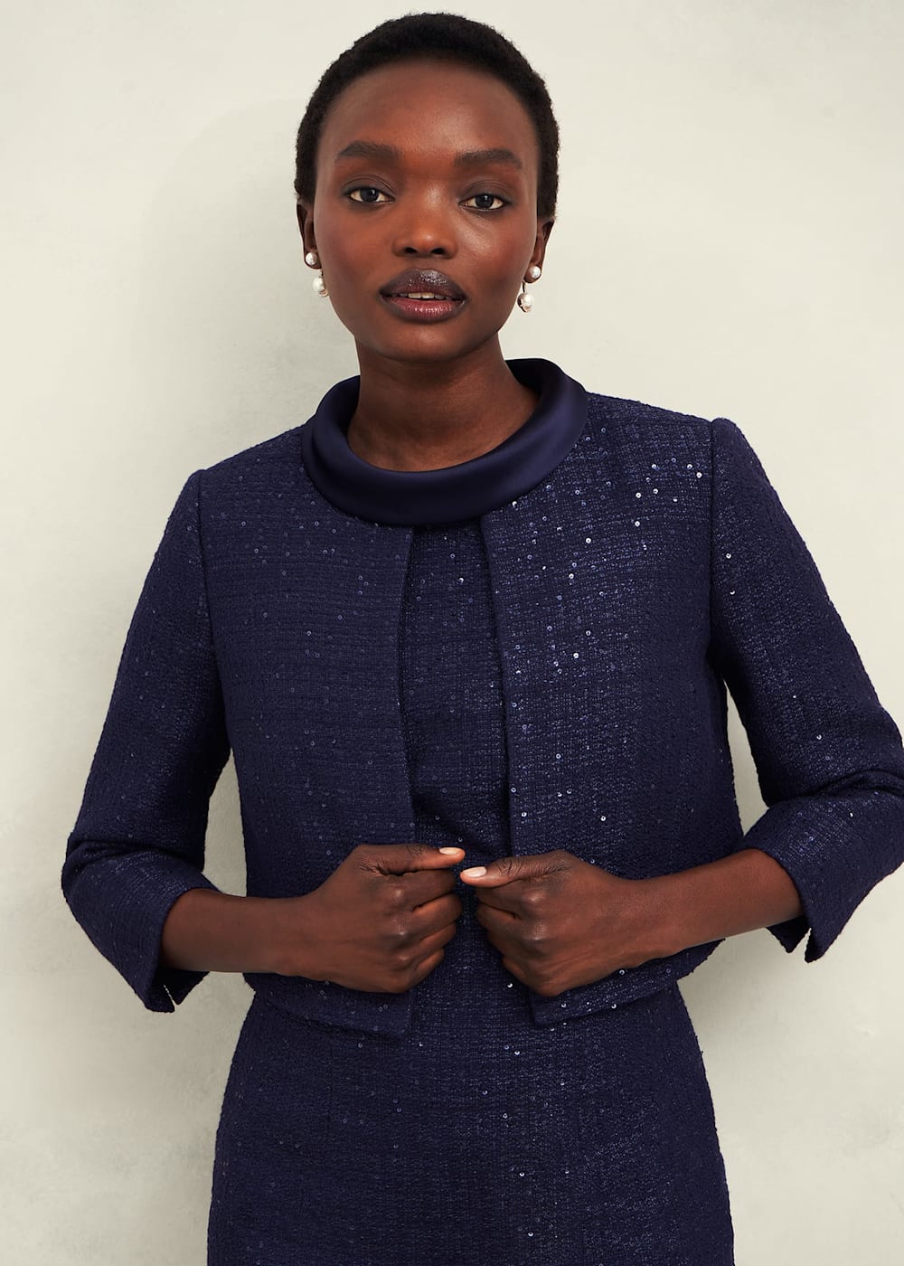 Pink Tweed Jacket With Pearl Details – shopTheSaltyMermaid