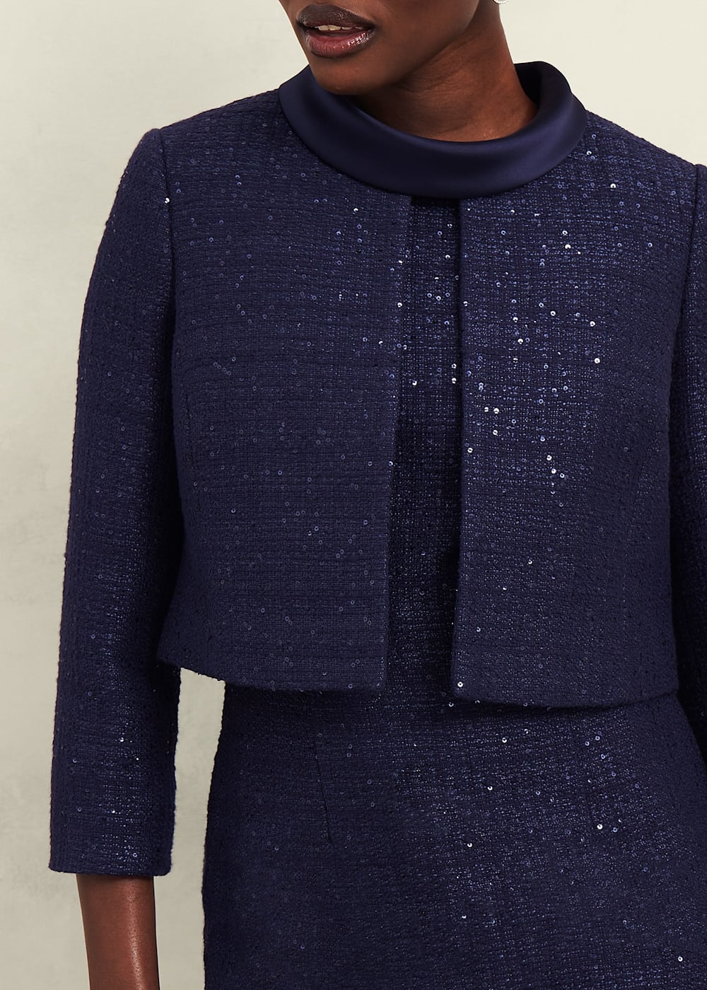 Prisha Sequin Tweed Jacket | Hobbs US |