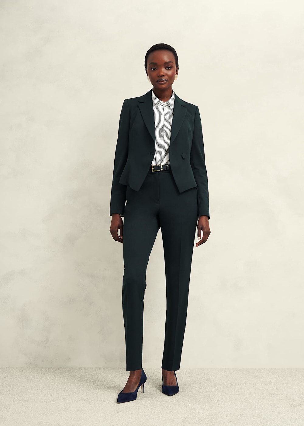 Green fitted jacket discount