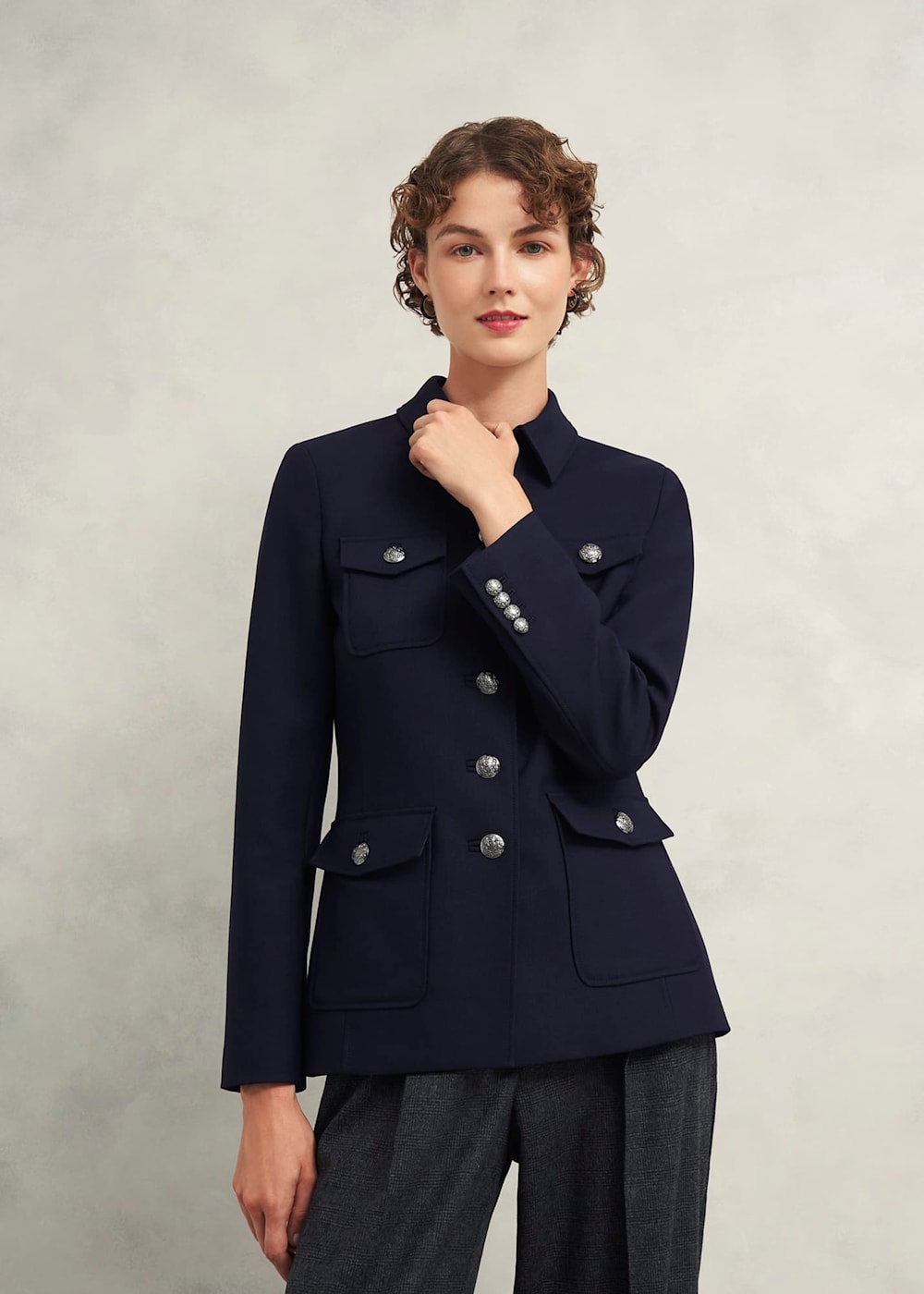 Hobbs navy jacket sales